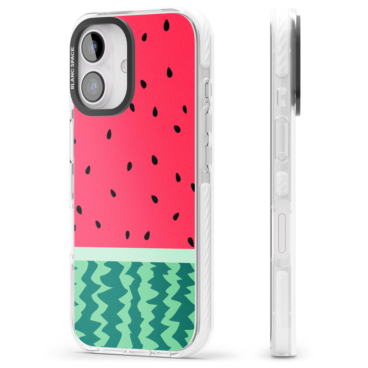 iPhone 16 Pro Max Full Watermelon Print Black Impact Phone Case