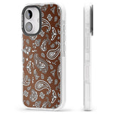 iPhone 16 Pro Max Brown Bandana Black Impact Phone Case