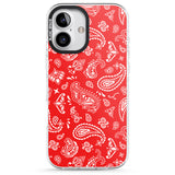 iPhone 16 Pro Max Red Bandana Black Impact Phone Case