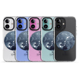 iPhone 16 Pro Max Scorpio Zodiac Transparent Design - Blue Black Impact Phone Case