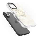 iPhone 16 Pro Max Aquarius Emblem - Solid Gold Marbled Design Black Impact Phone Case