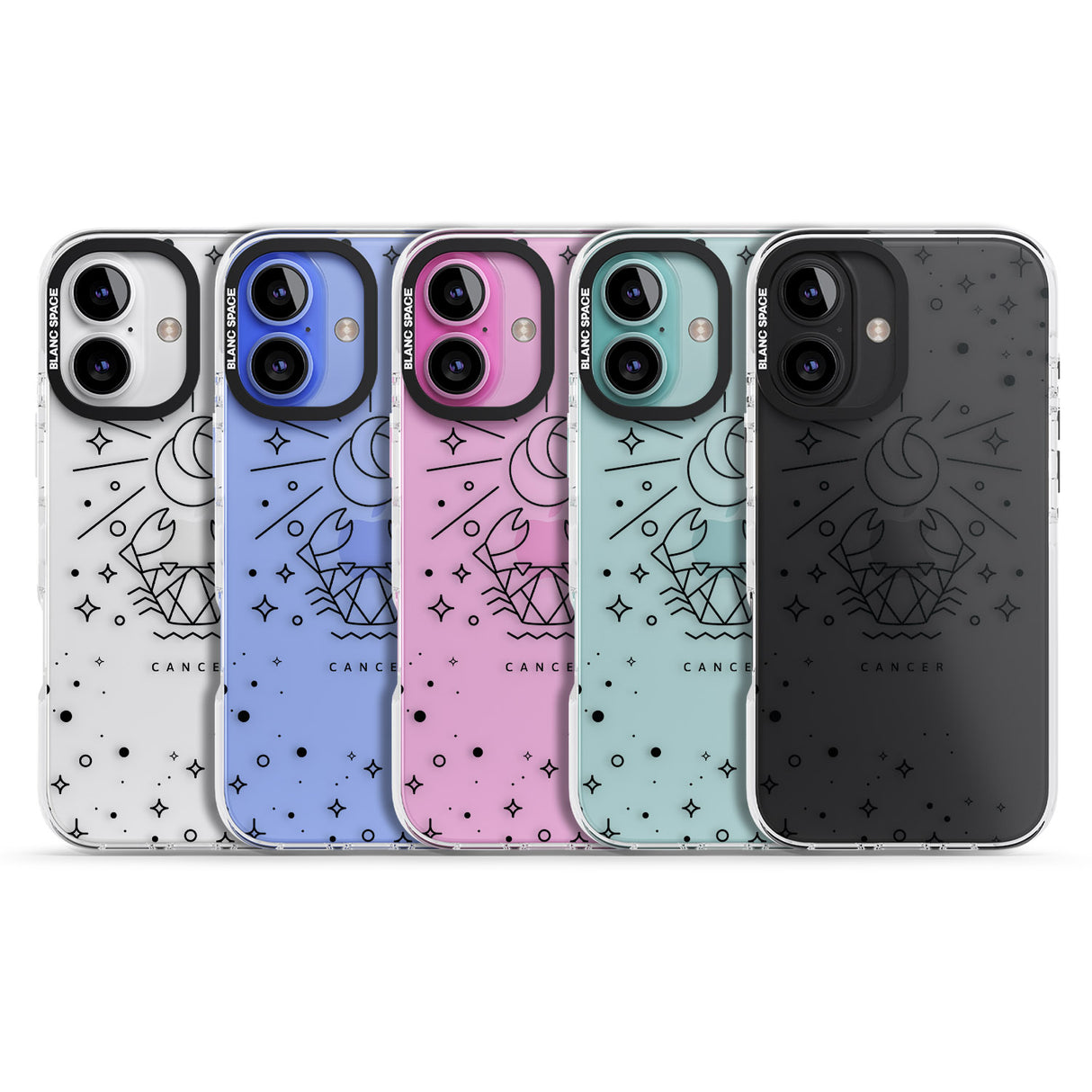 iPhone 16 Pro Max Cancer Emblem - Transparent Design Black Impact Phone Case