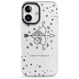 iPhone 16 Pro Max Sagittarius Emblem - Transparent Design Black Impact Phone Case