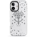 iPhone 16 Pro Max Aries Emblem - Transparent Design Black Impact Phone Case