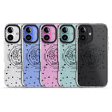 iPhone 16 Pro Max Pisces Emblem - Transparent Design Black Impact Phone Case