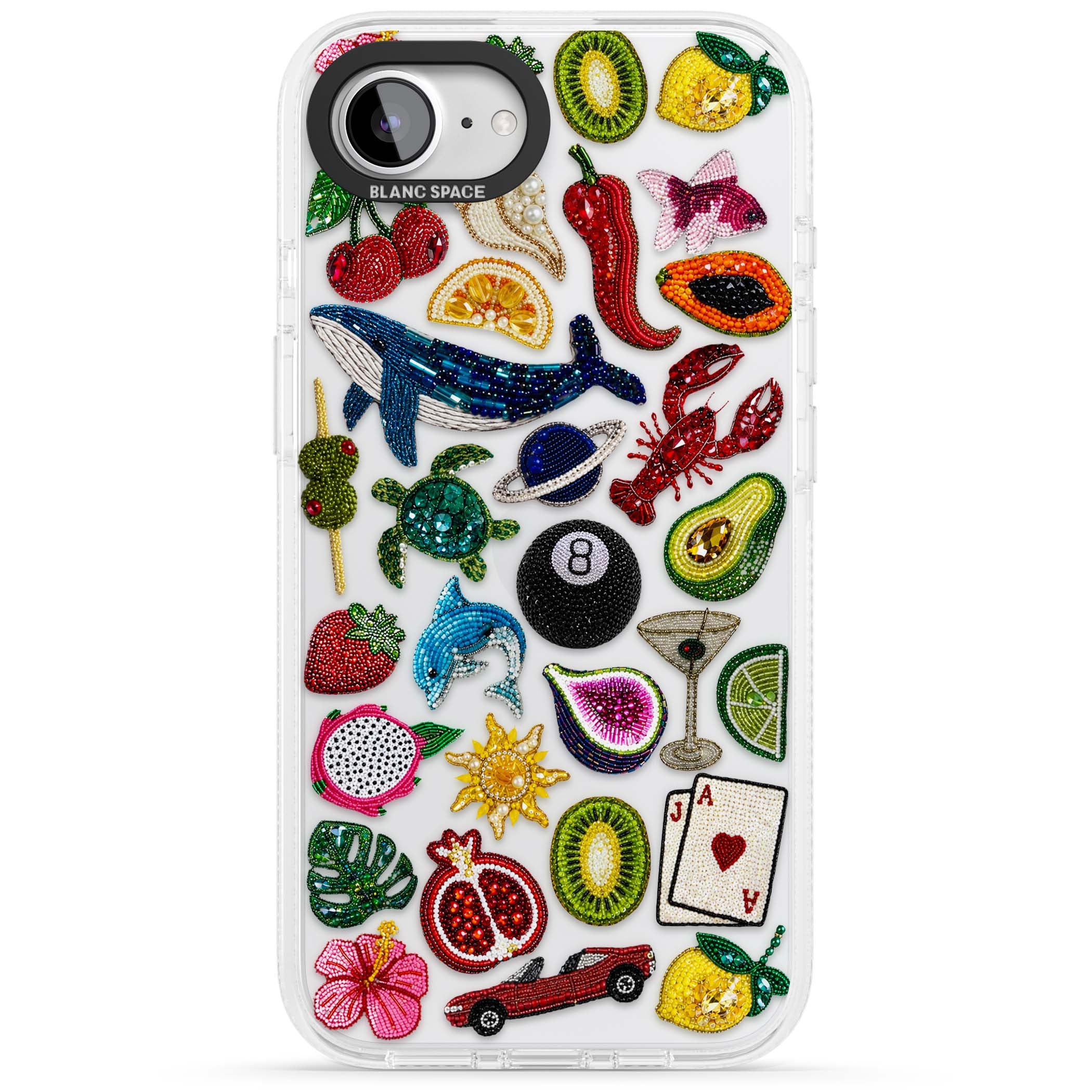 Beaded Mix cute iPhone case | Clear Case Impact Air case for iPhone 16e, iPhone 17e