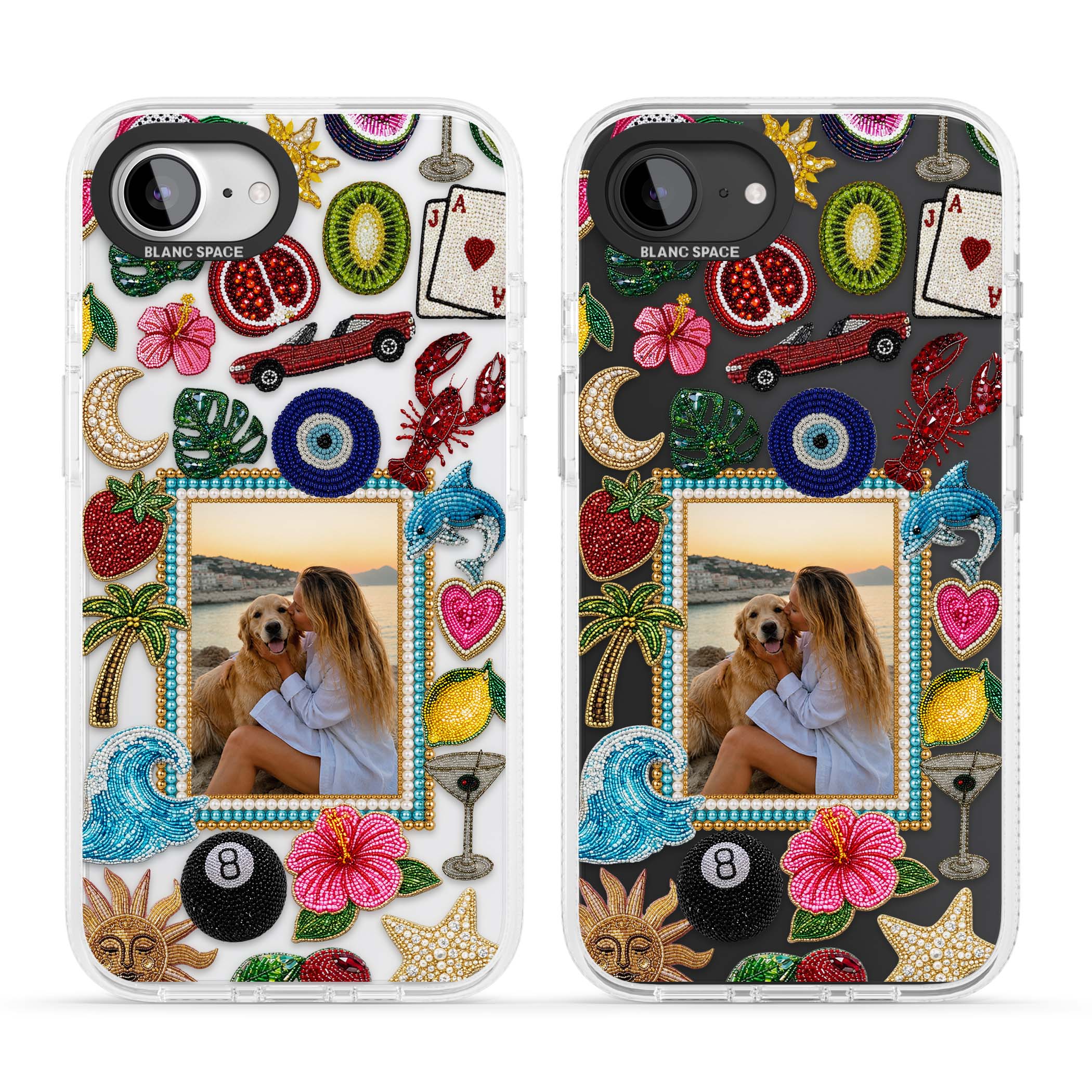 Beaded Photo coastal iPhone case | Clear Case Impact Air case for iPhone 16e, iPhone 17e