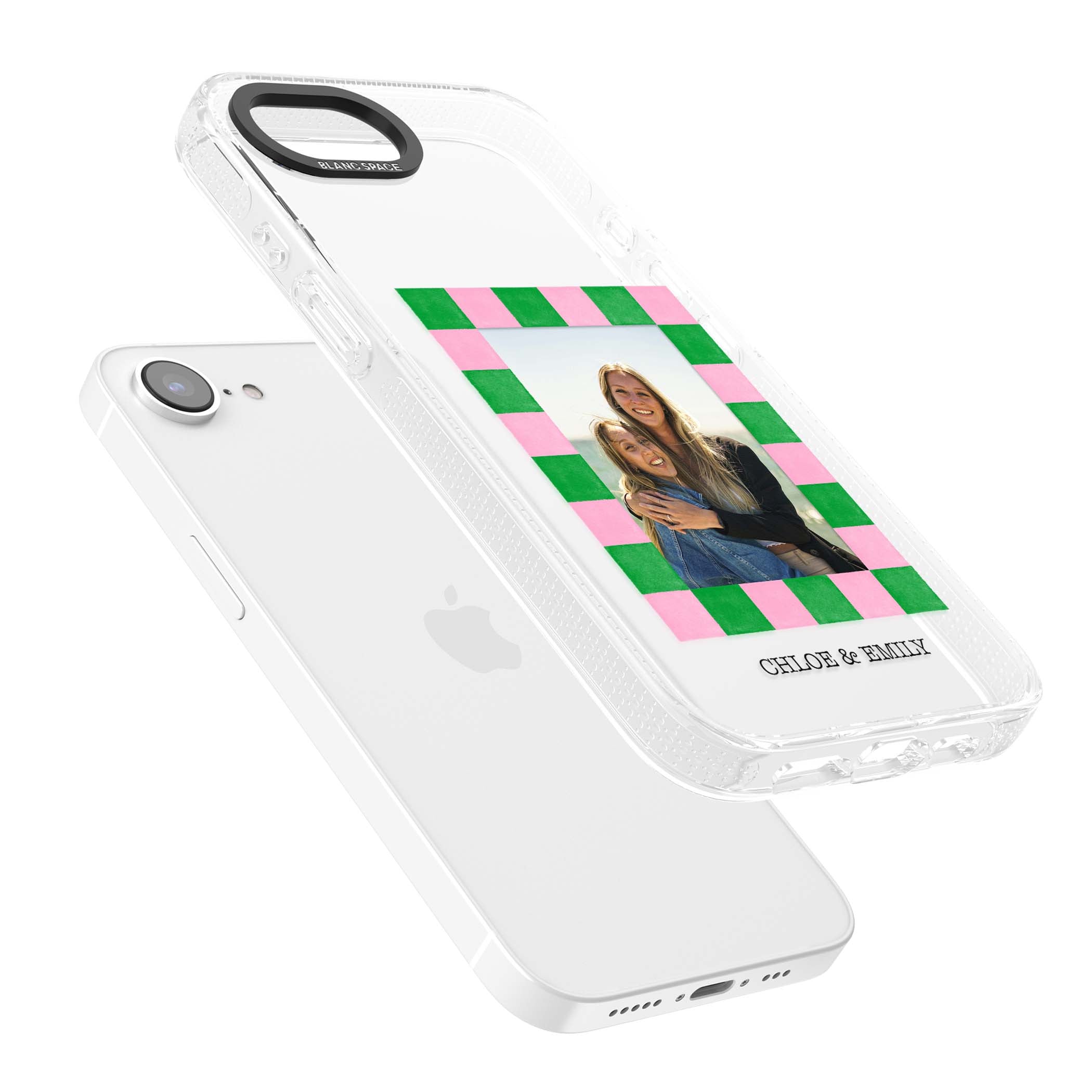 Riviera Check Photo cute iPhone case | Clear Case Impact Air case for iPhone 16e, iPhone 17e