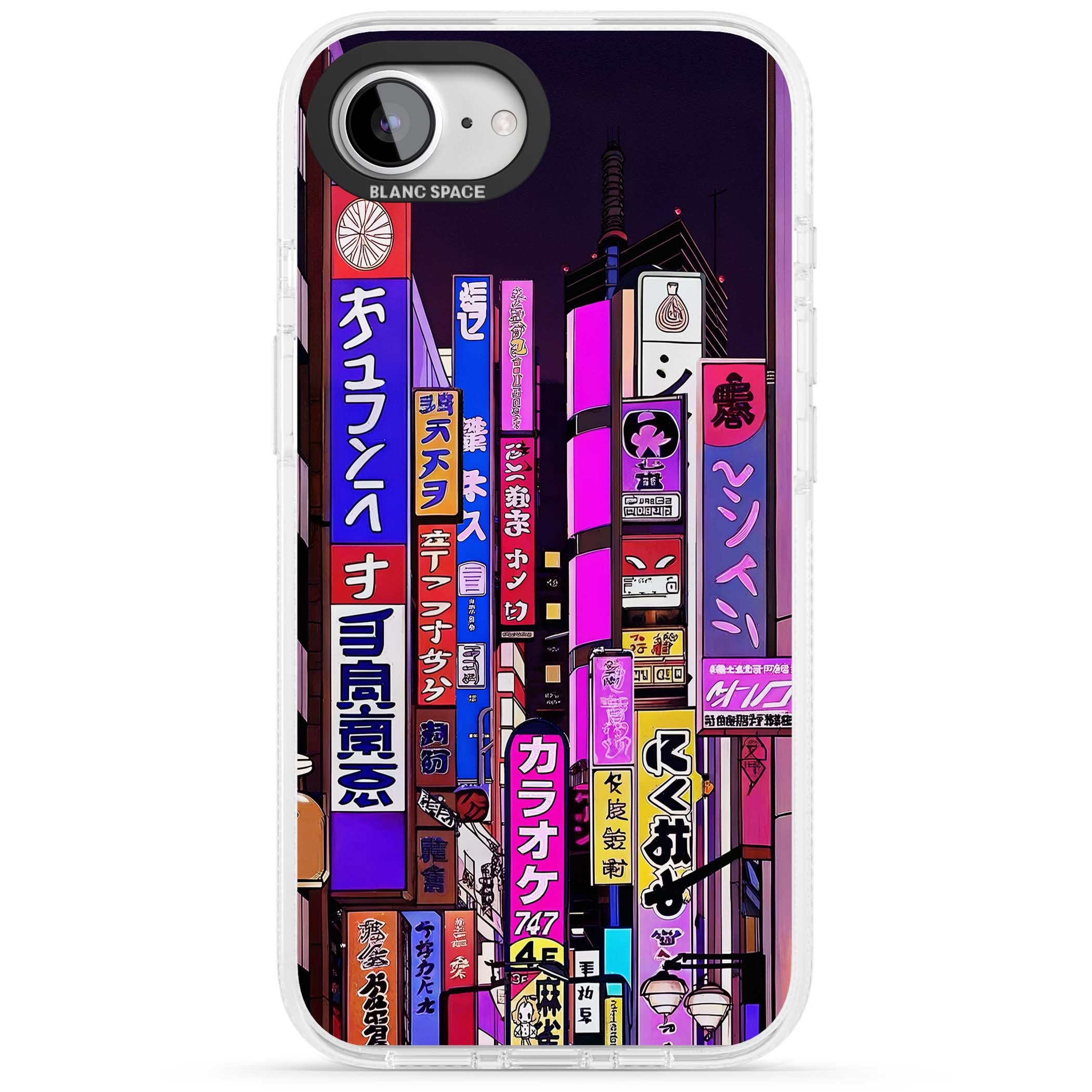 NEON NIGHT anime iPhone case | Clear Case Impact Air case for iPhone 16e, iPhone 17e