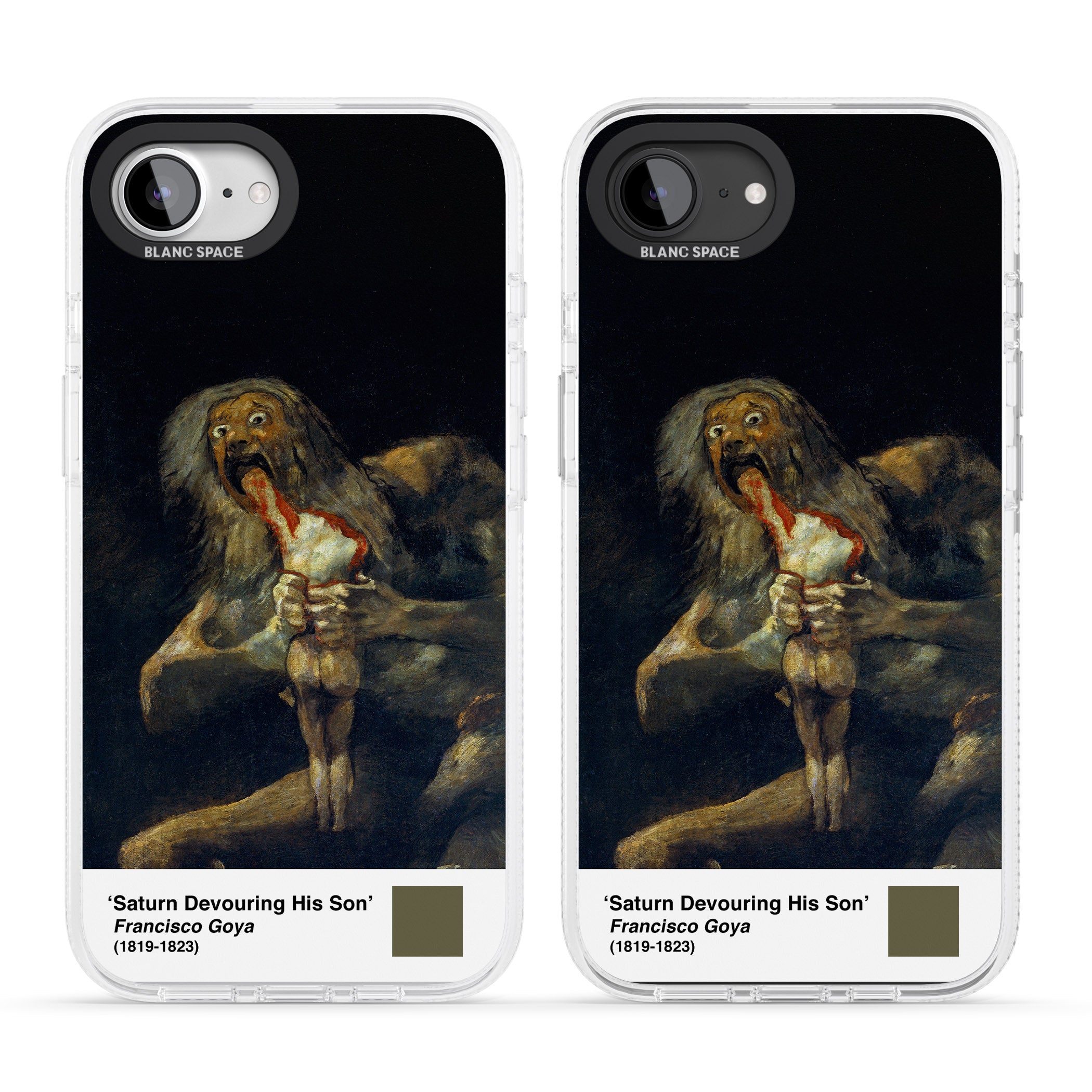 Saturn Devouring His Son iPhone 16e Clear Case Impact Air - Blanc Space