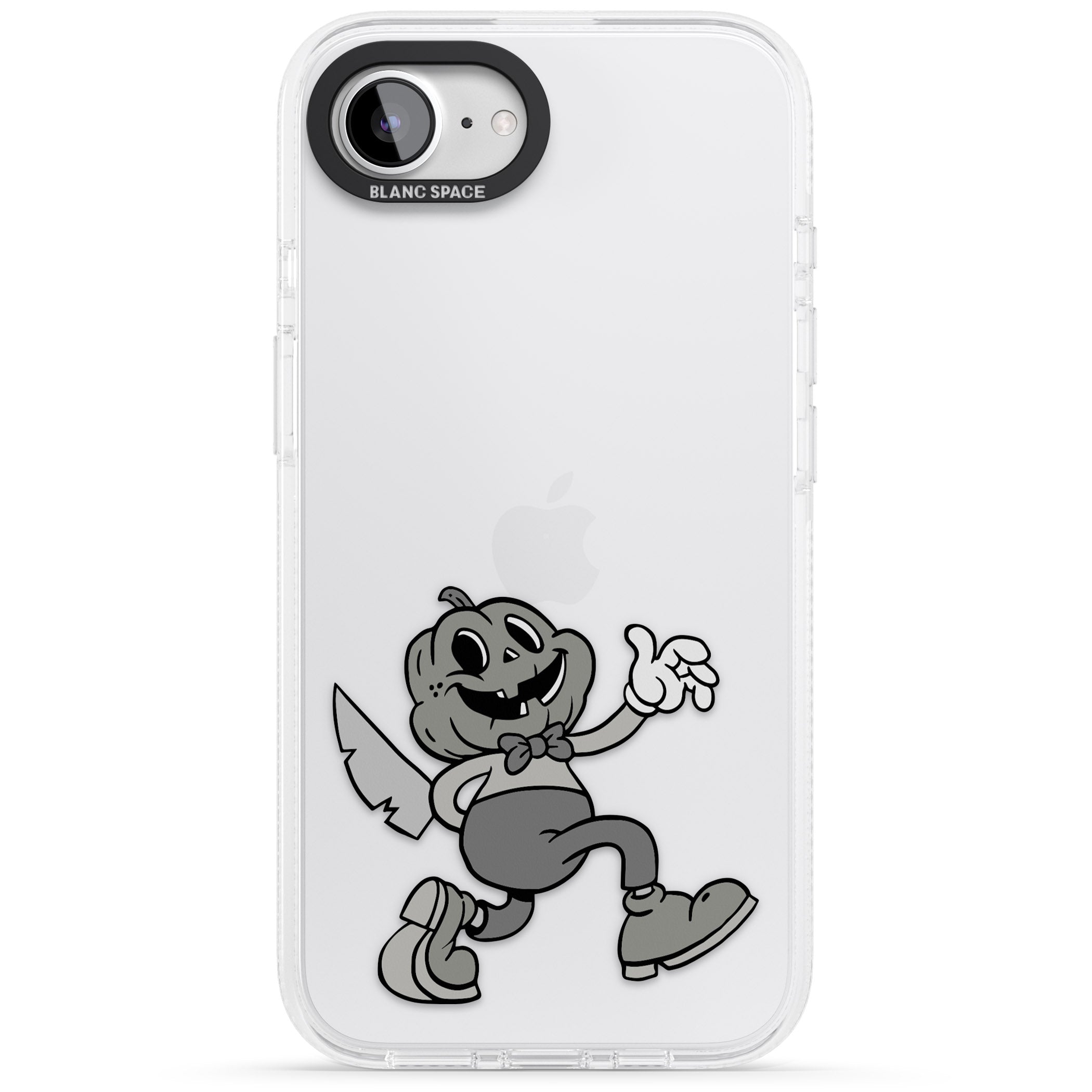 Jack o' slasher iPhone 16e Clear Case Impact Air - Blanc Space