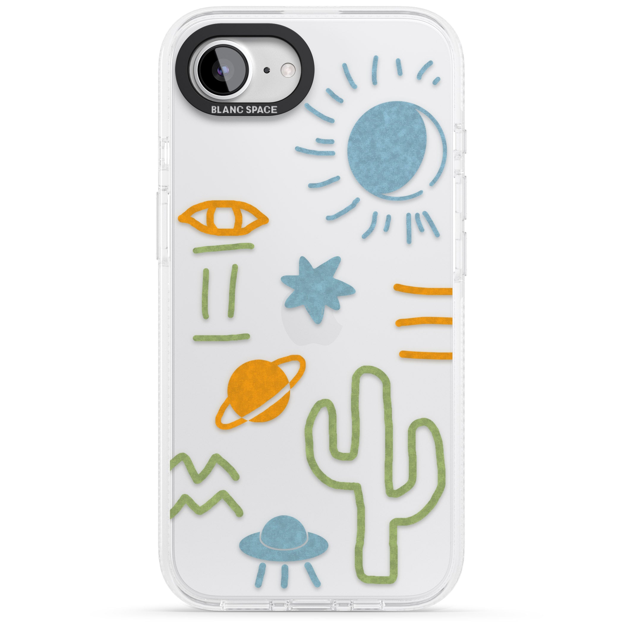 Summer Heat iPhone 16e Clear Case Impact Air - Blanc Space