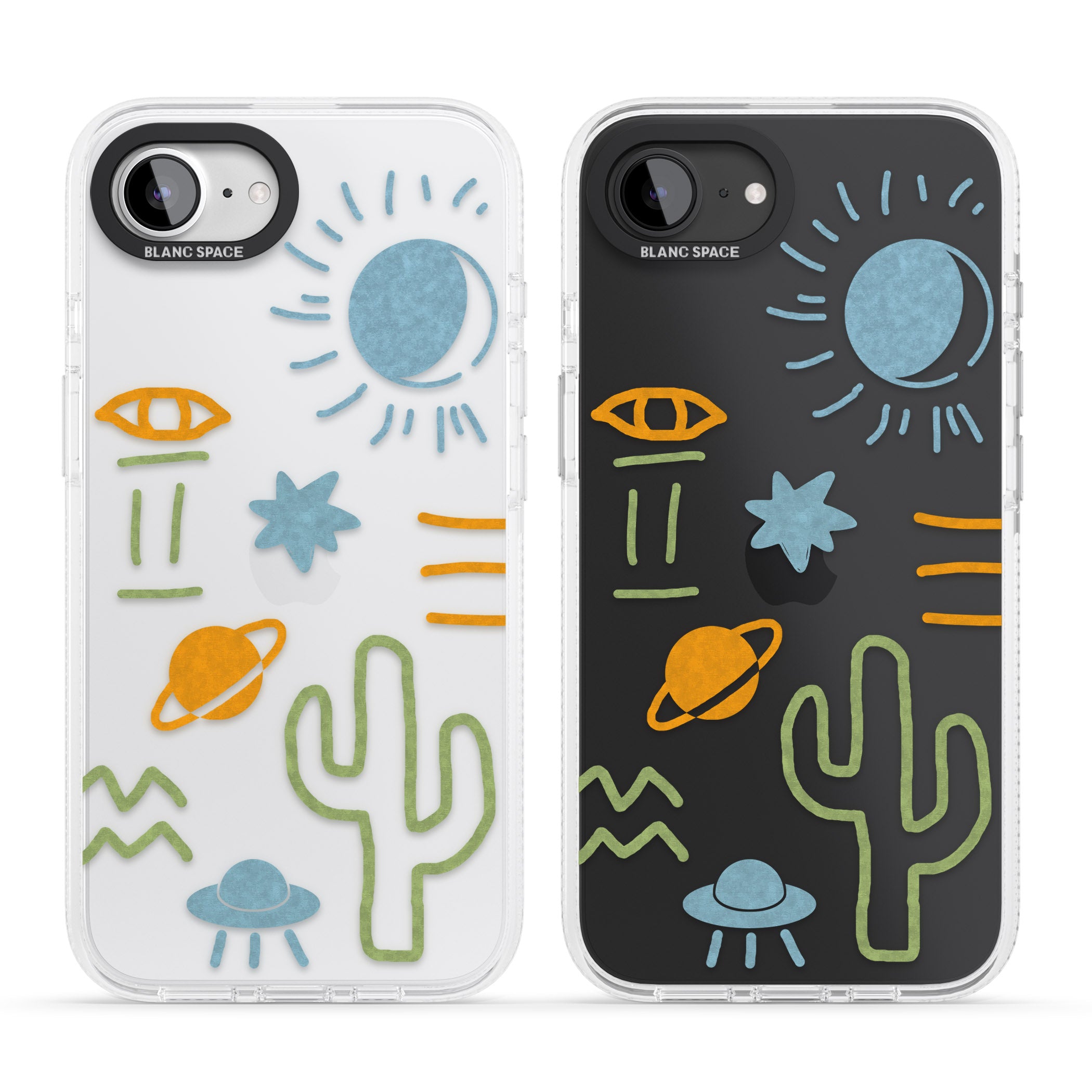 Summer Heat iPhone 16e Clear Case Impact Air - Blanc Space