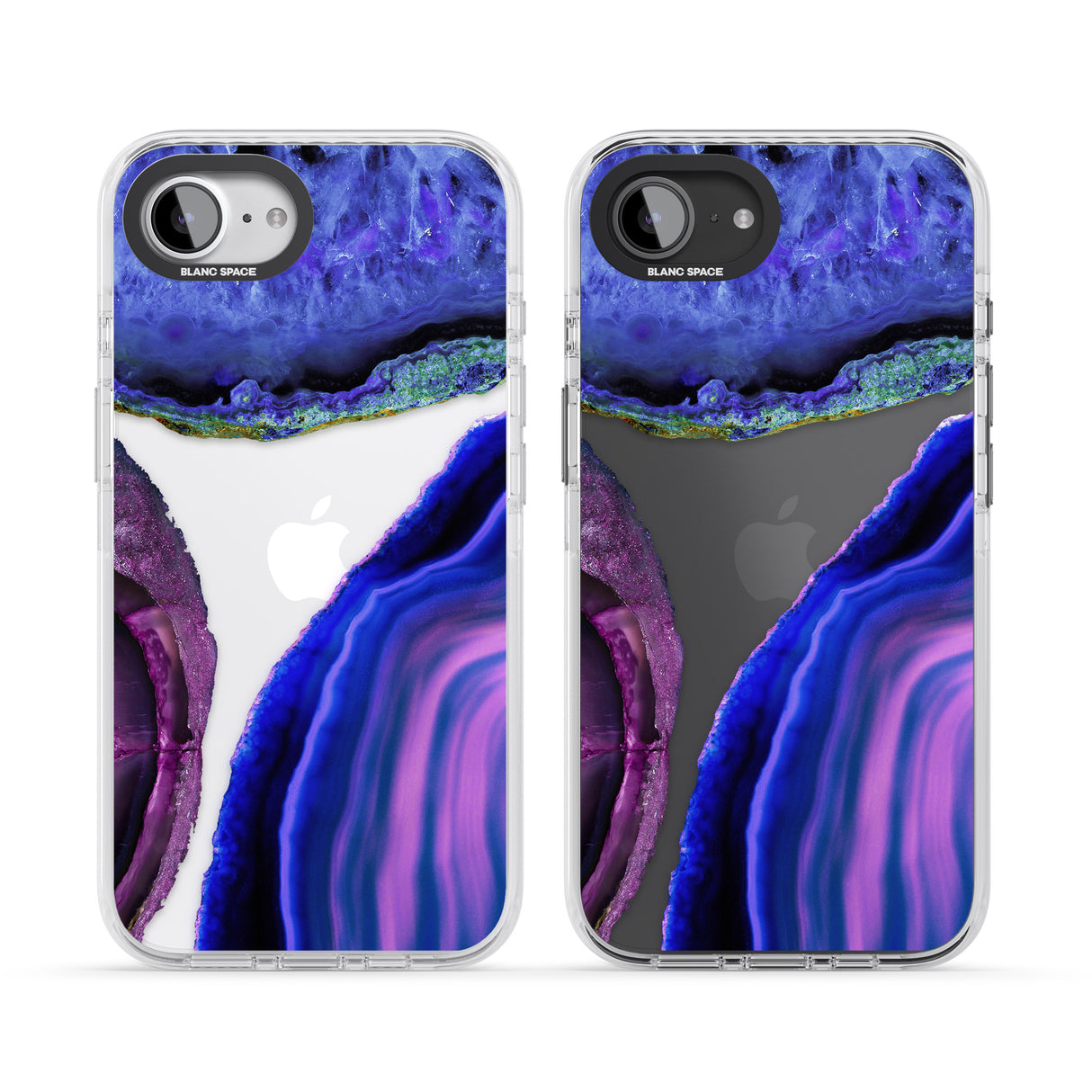 Purple & Blue Agate Gemstone Clear Design