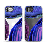 Purple & Blue Agate Gemstone Clear Design