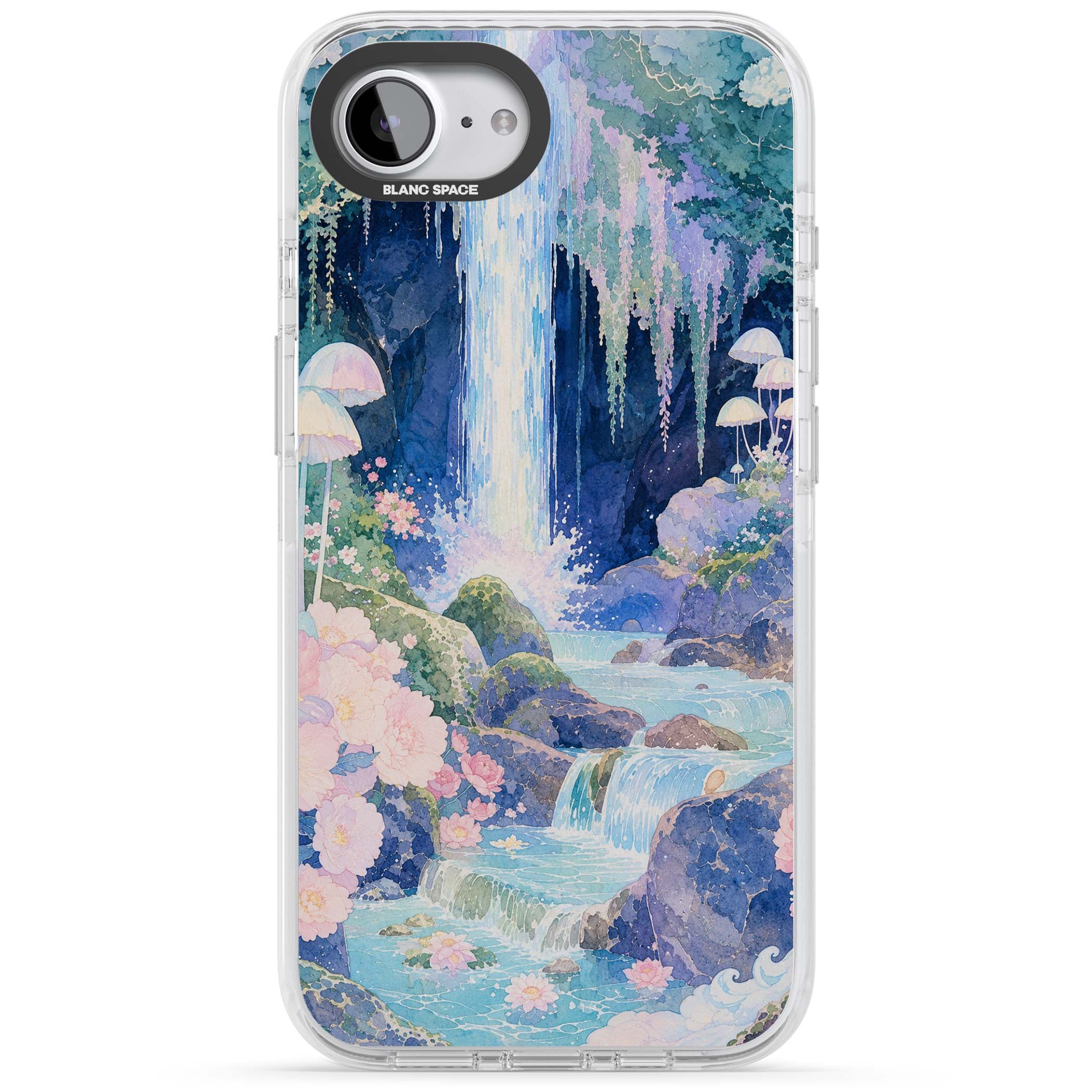 Mystic Waterfall art iPhone case | Clear Impact case for iPhone 16e, iPhone 17e