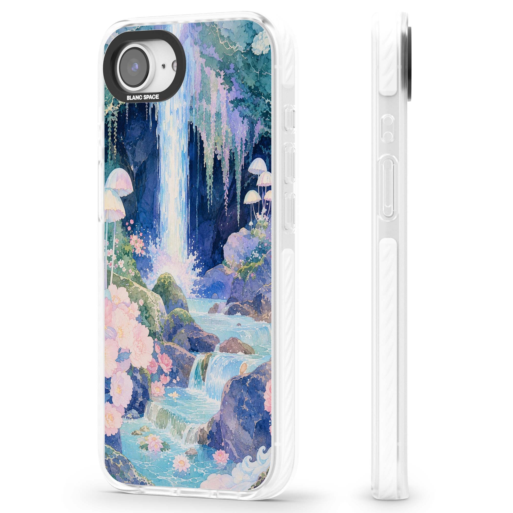 Mystic Waterfall art iPhone case | Clear Impact case for iPhone 16e, iPhone 17e