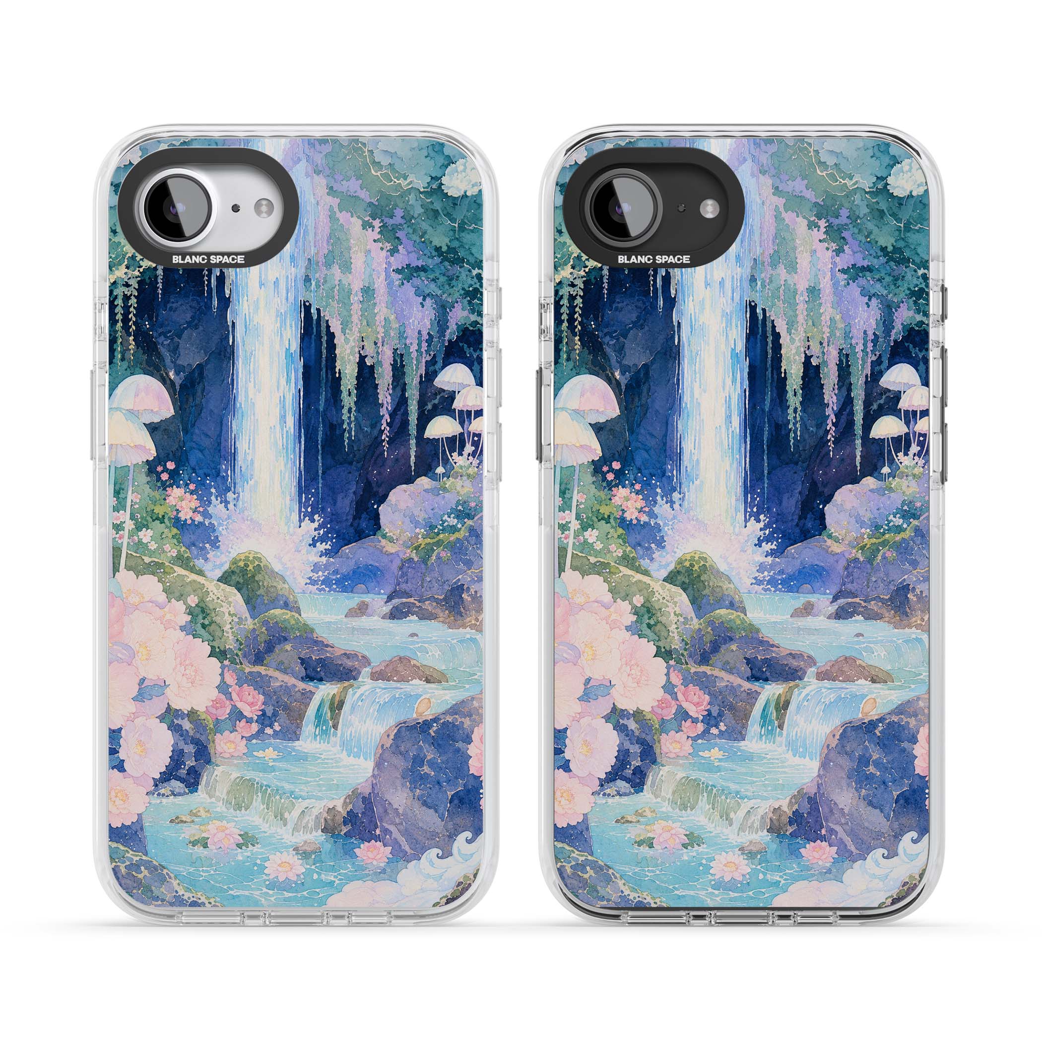 Mystic Waterfall art iPhone case | Clear Impact case for iPhone 16e, iPhone 17e