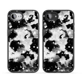 Black & White Acid Wash Tie-Dye Pattern