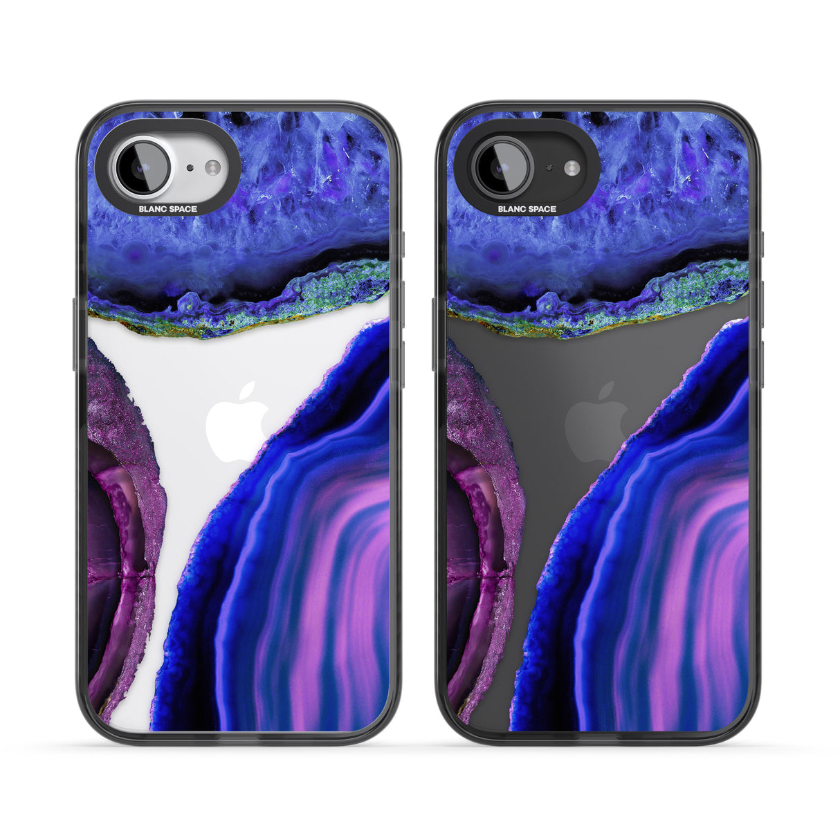 Purple & Blue Agate Gemstone Clear Design