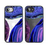 Purple & Blue Agate Gemstone Clear Design