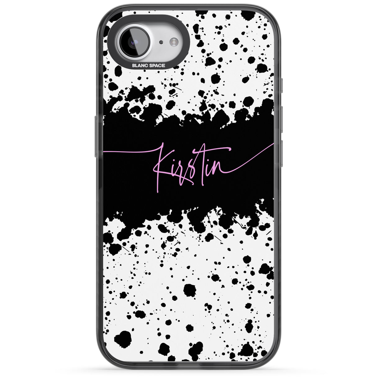 Personalised Black & White Paint Splatters
