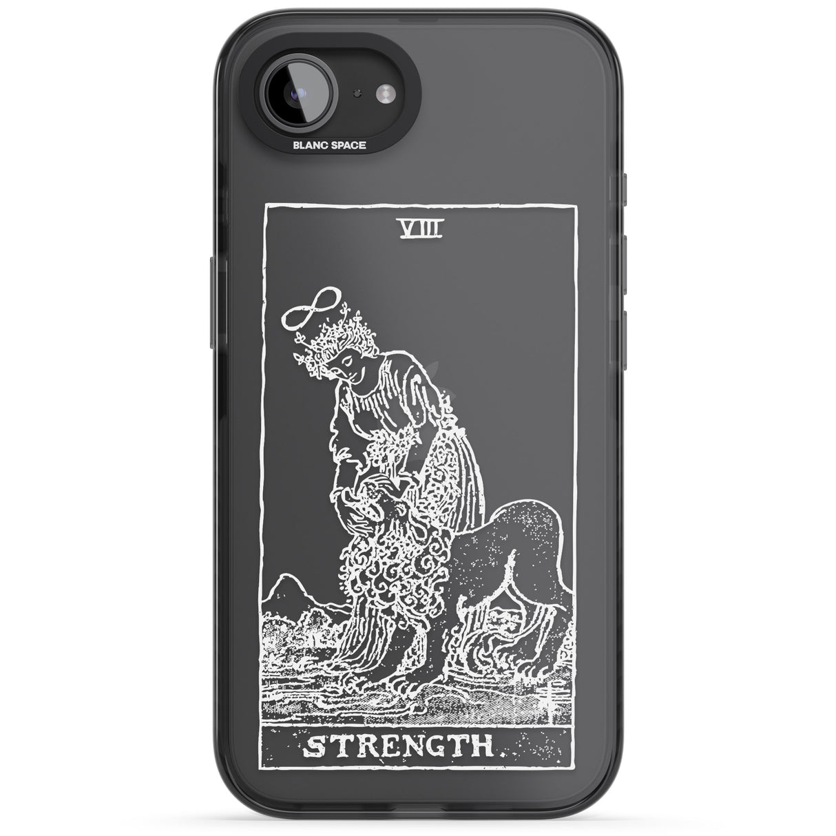 Personalised Strength Tarot Card - White Transparent
