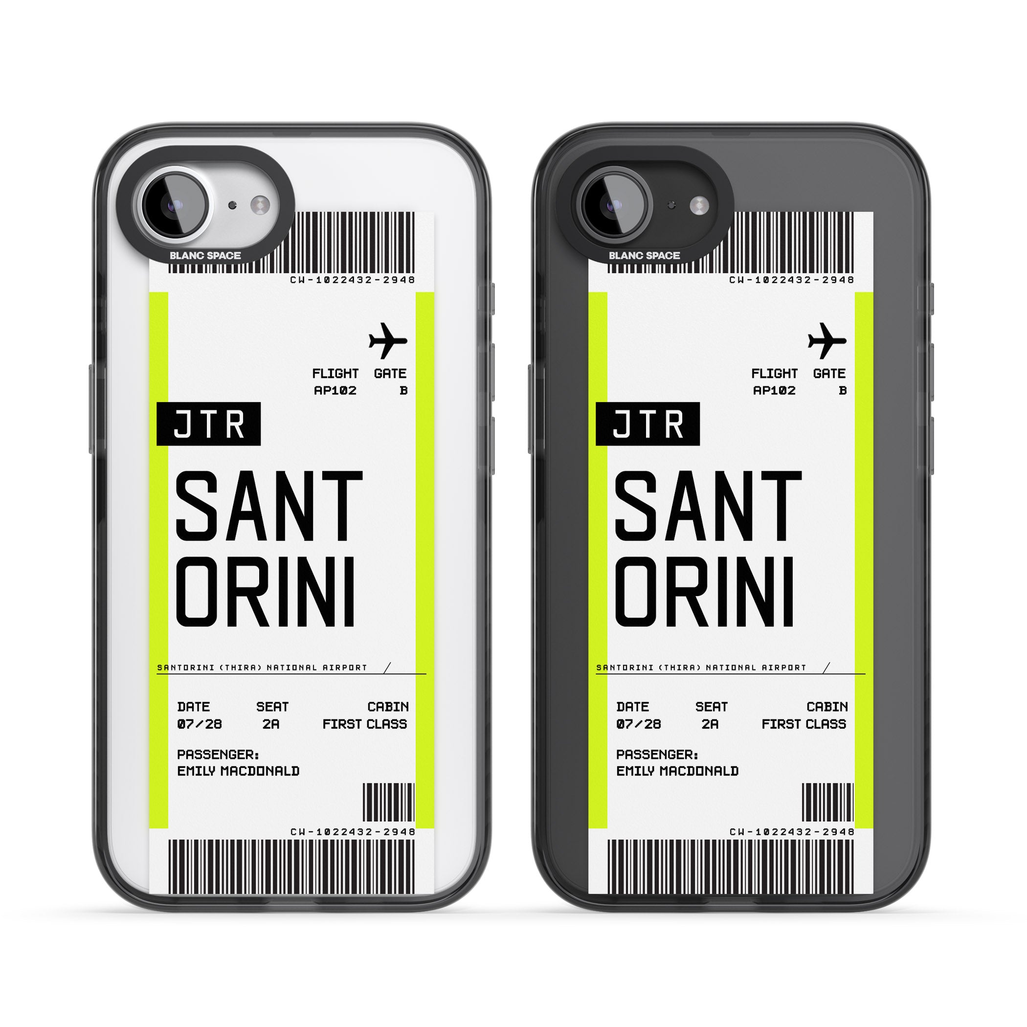 Personalised Santorini Boarding Pass