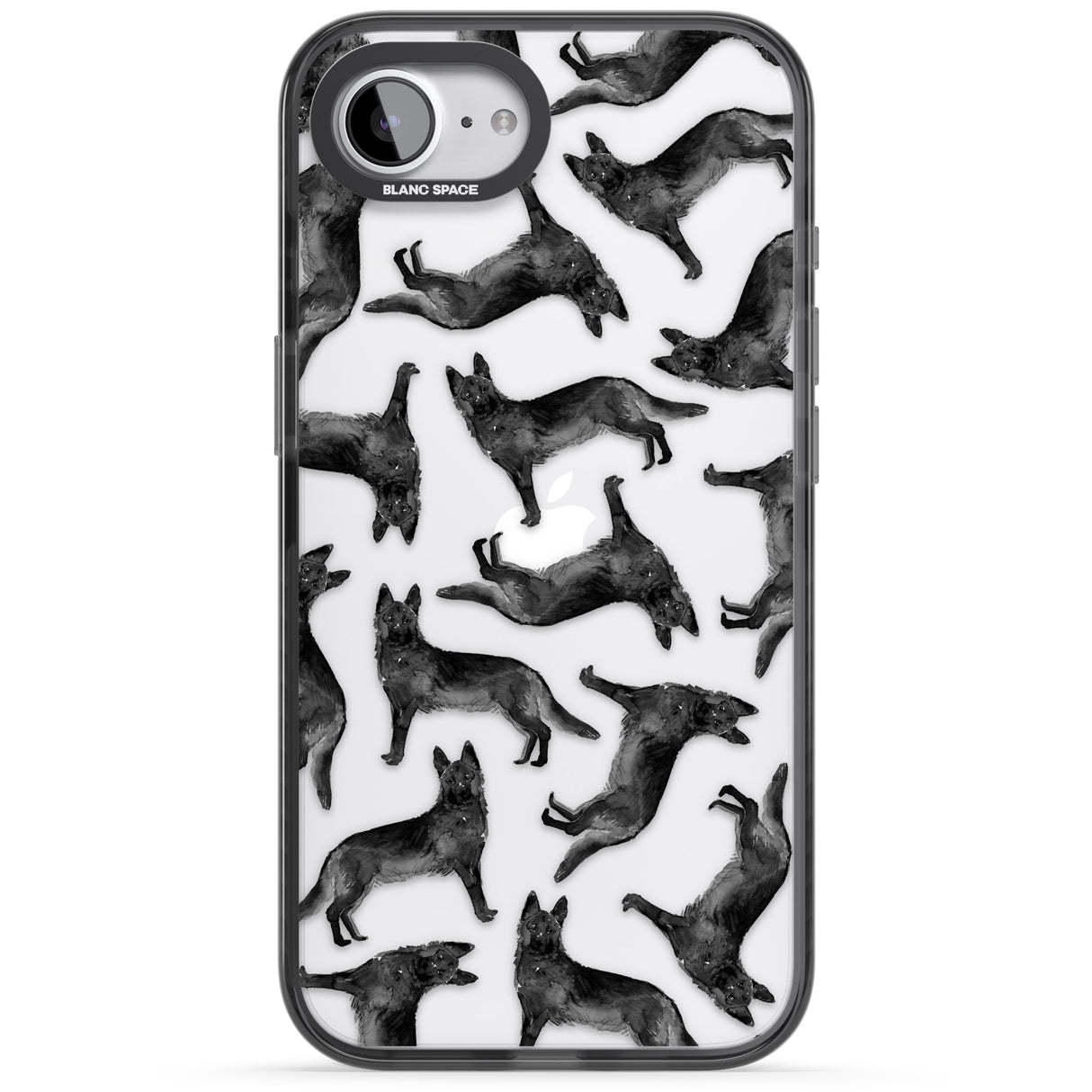 German Shepherd (Black) Watercolour Dog Pattern