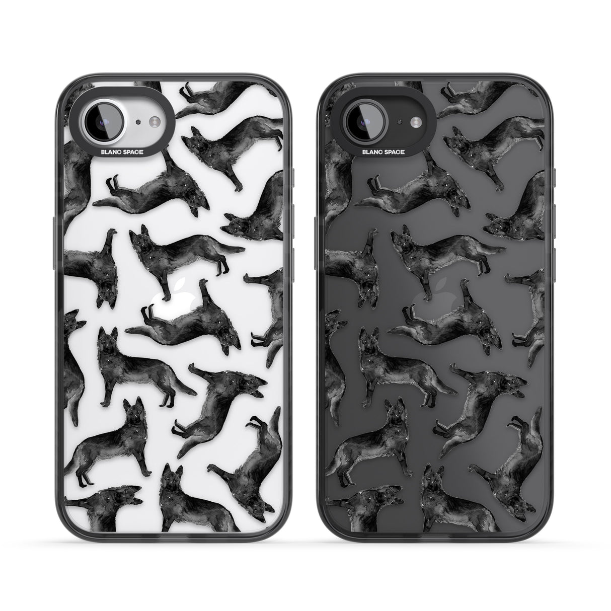 German Shepherd (Black) Watercolour Dog Pattern