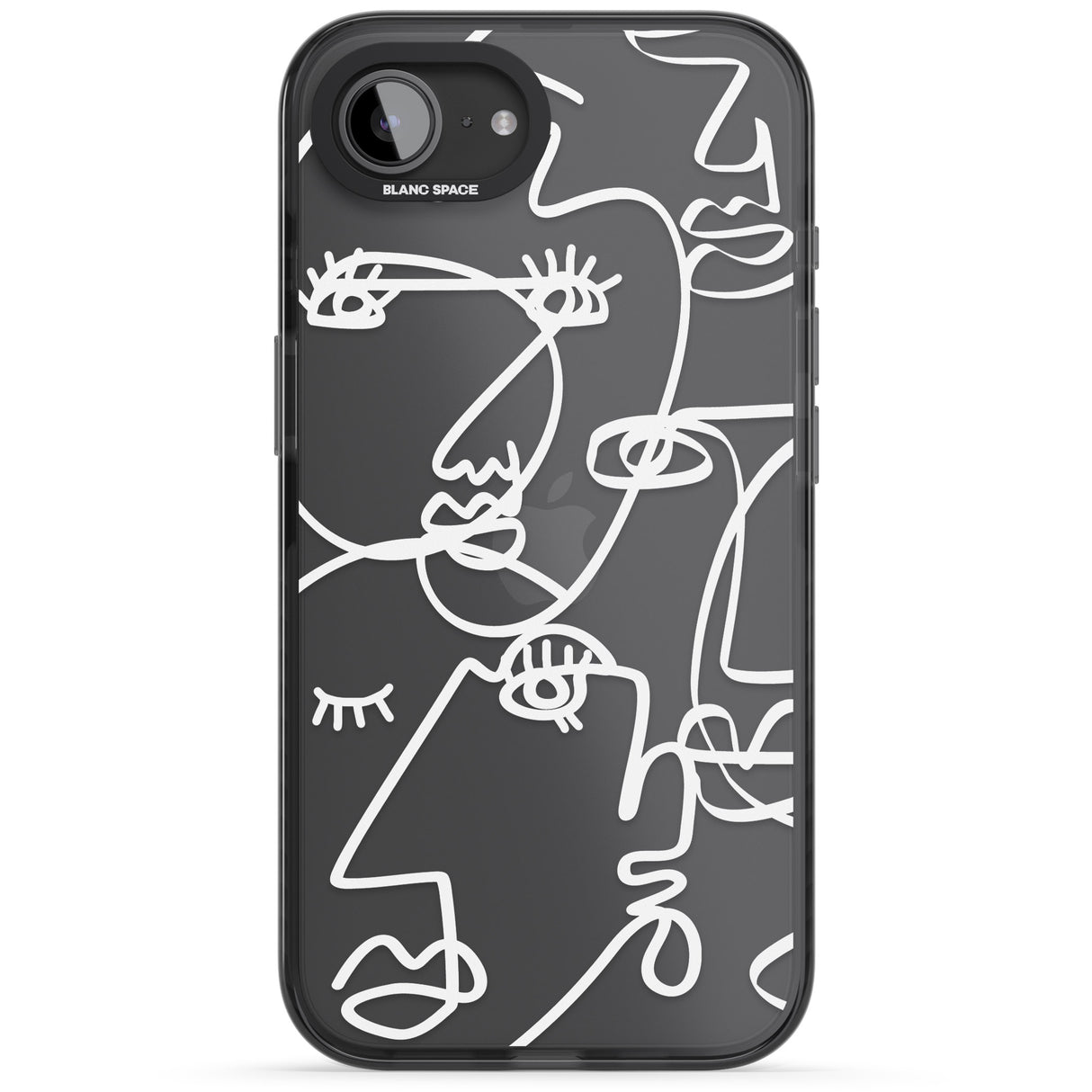 Abstract Continuous Line Faces White on Clear
