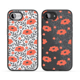 Red Poppy Transparent Floral