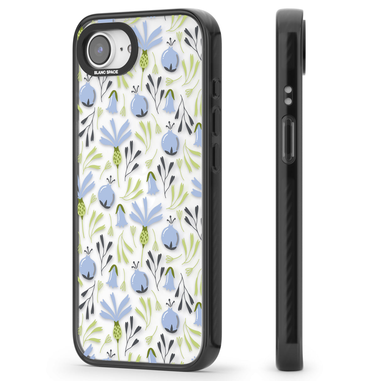 Blue Flora Transparent Floral