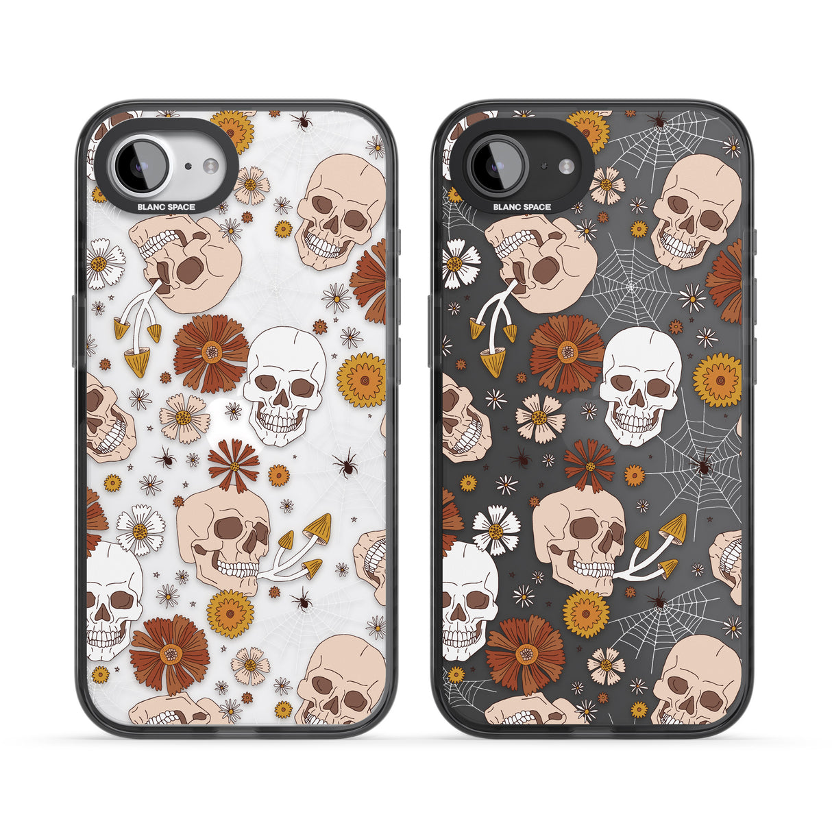 Halloween Skulls and Flowers