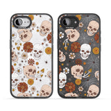 Halloween Skulls and Flowers