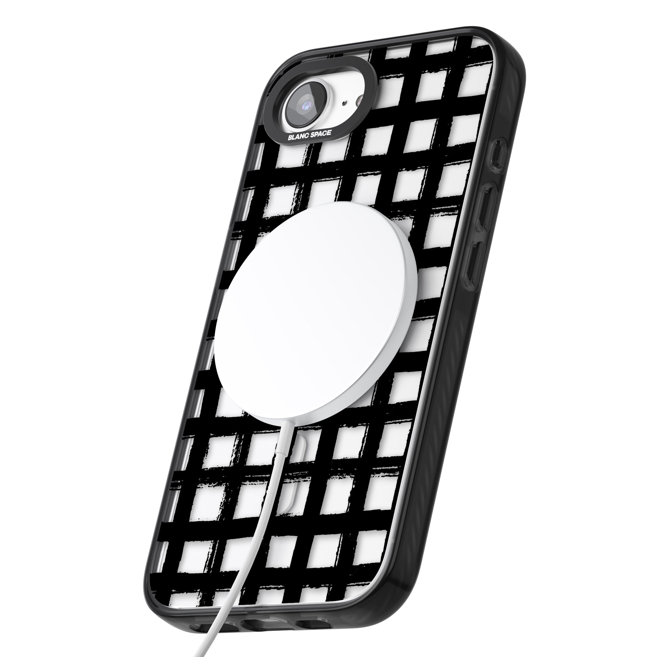 Messy Black Grid Clear