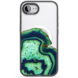 Neon Green & Blue Agate Crystal Transparent Design