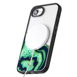 Neon Green & Blue Agate Crystal Transparent Design