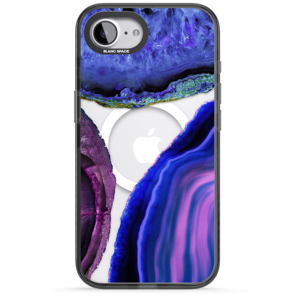Purple & Blue Agate Gemstone Clear Design