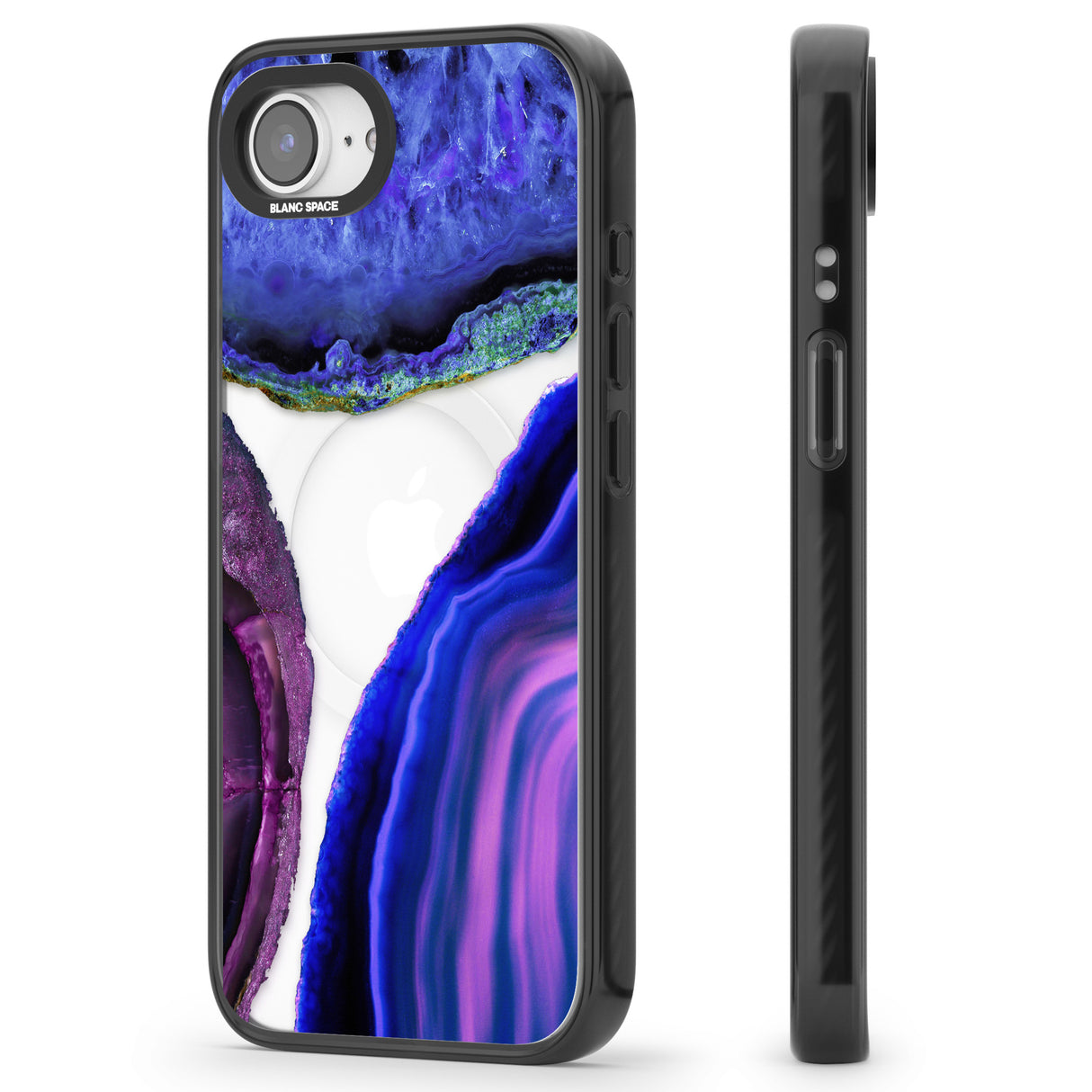 Purple & Blue Agate Gemstone Clear Design