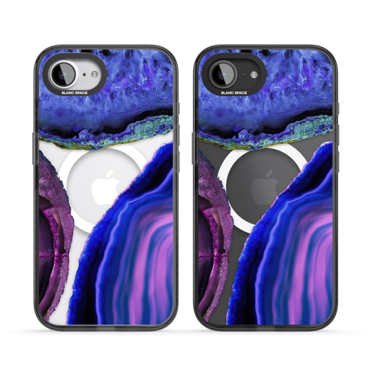 Purple & Blue Agate Gemstone Clear Design
