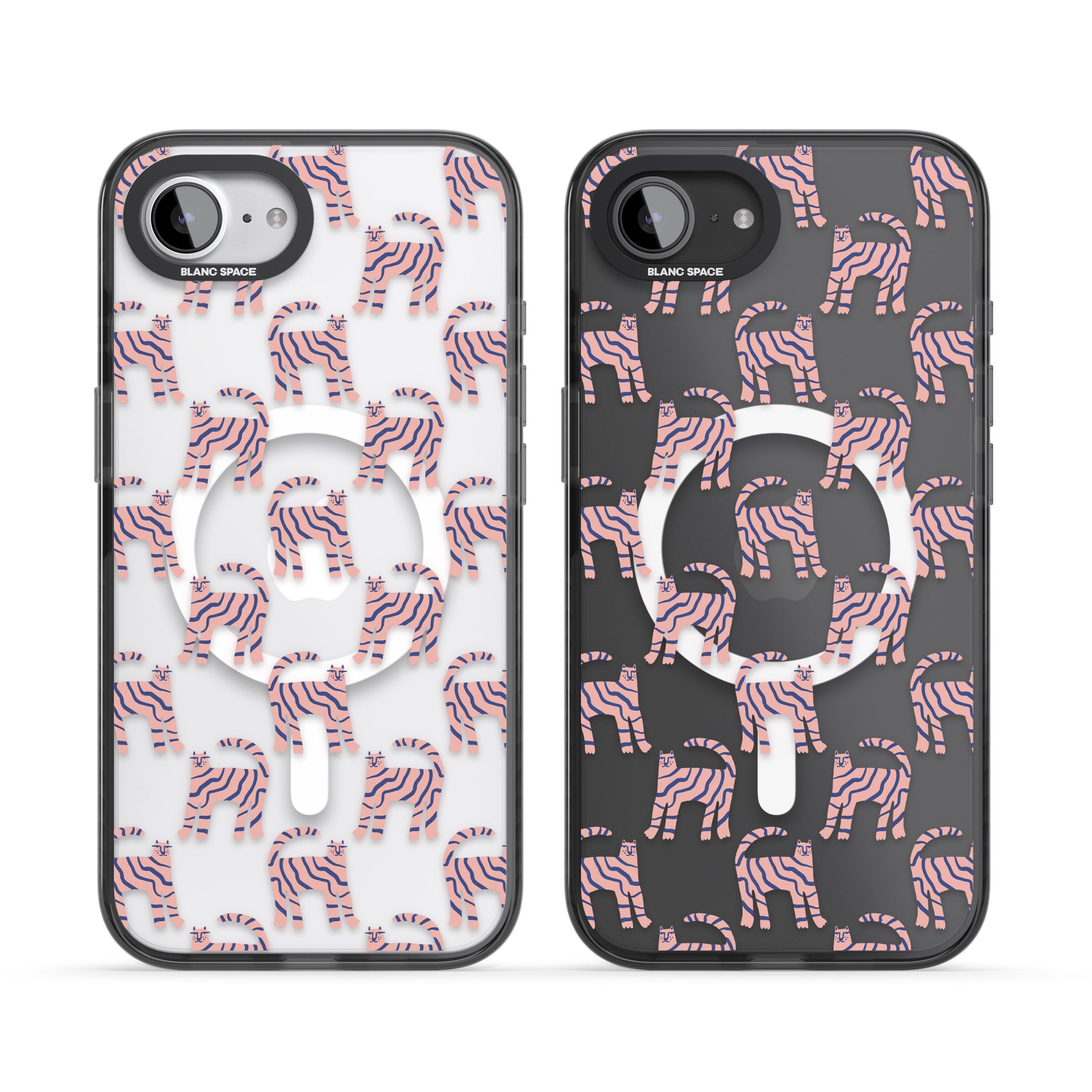 Pink And Blue Cat Pattern