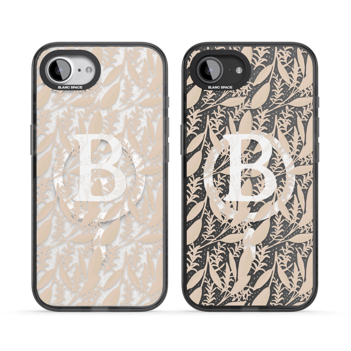 Personalised Subtle Monogram Abstract Floral