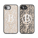 Personalised Subtle Monogram Abstract Floral