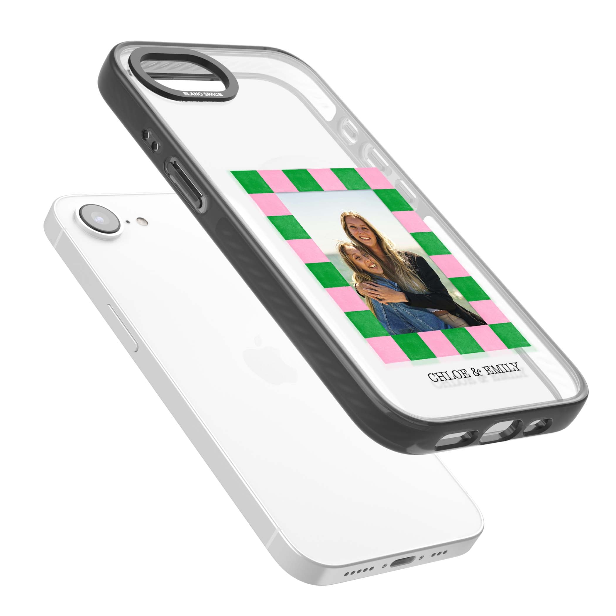 Riviera Check Photo cute iPhone case | Black Impact Magsafe case for iPhone 16e, iPhone 17e