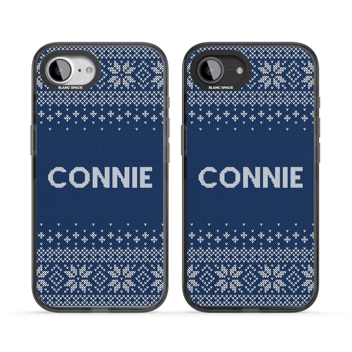 Personalised Blue Christmas Knitted Jumper