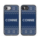 Personalised Blue Christmas Knitted Jumper