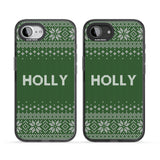 Personalised Green Christmas Knitted Jumper