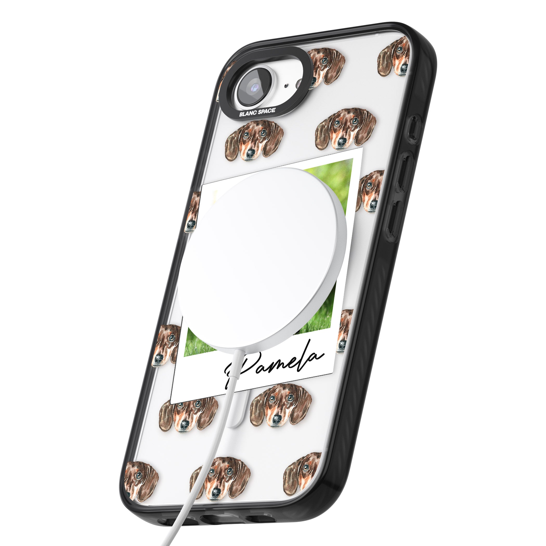 Personalised Brown Dachshund Instant Camera Photo