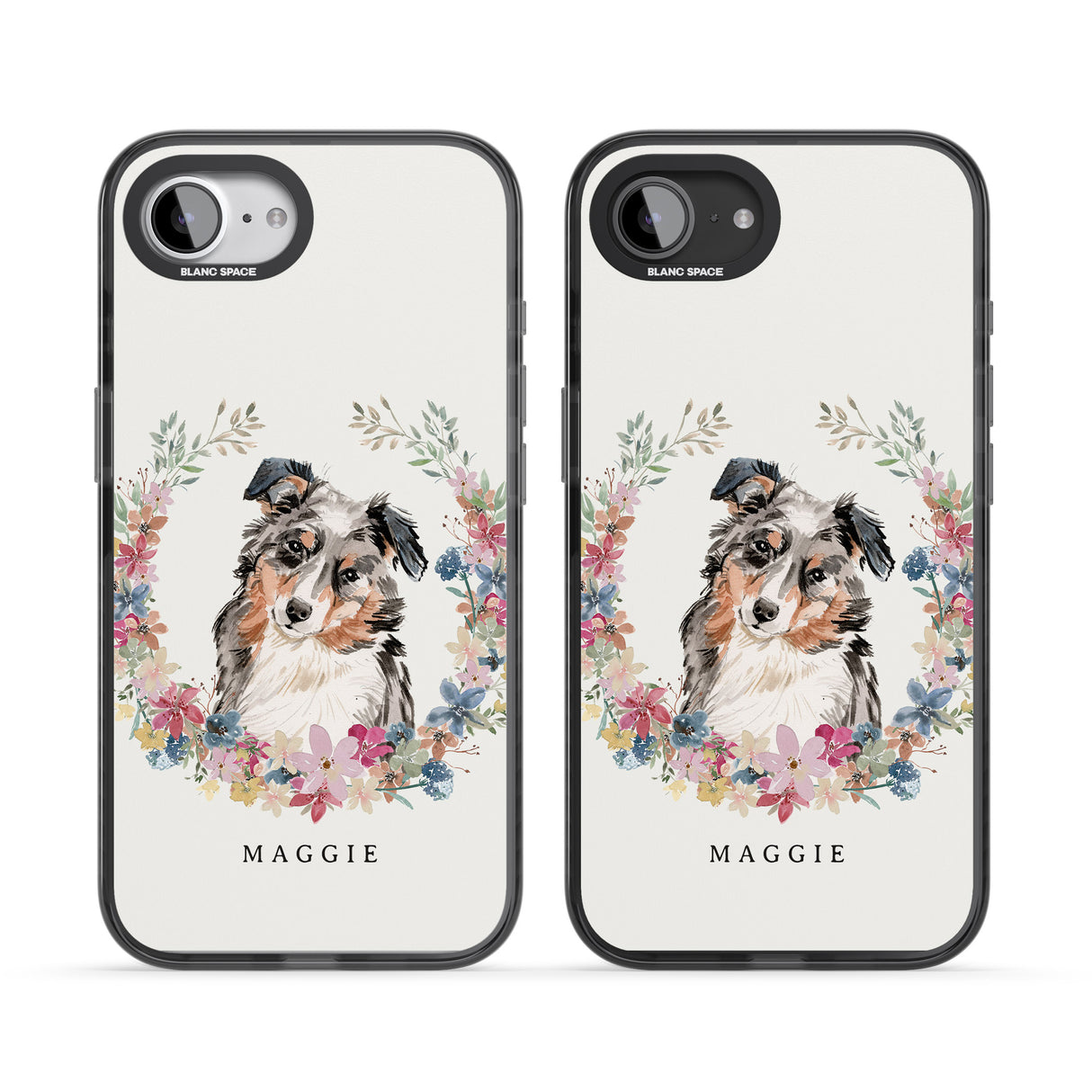 Personalised Australian Shepherd Watercolour Dog Portrait